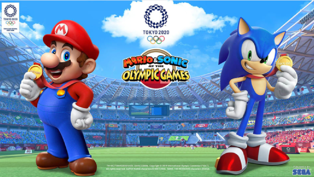Mario and Sonic Olympic title screen