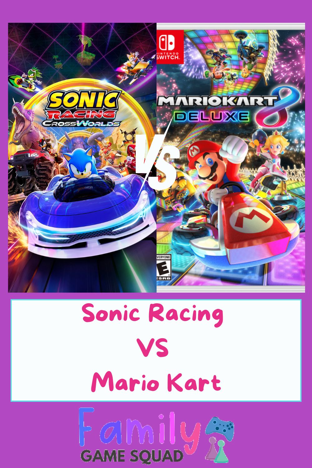 Sonic Racing CrossWorlds VS Mario Kart 8 Deluxe
