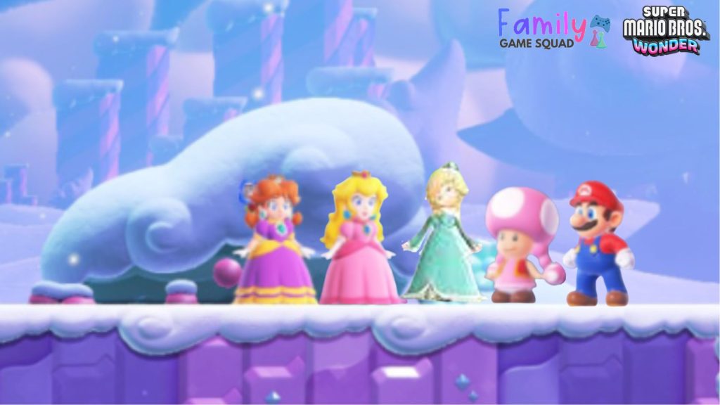 Family Game Squad Family Five in Super Mario Bros. Wonder