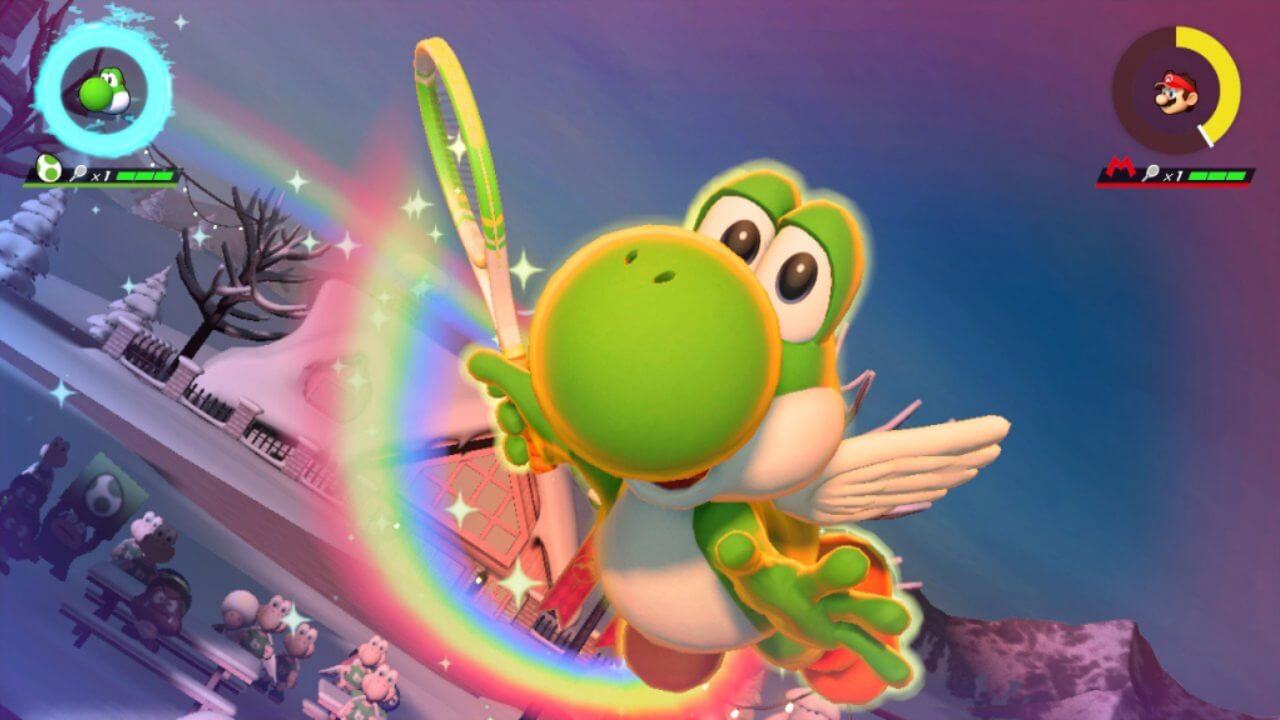 Mario Tennis Aces Yoshi super shot screenshot