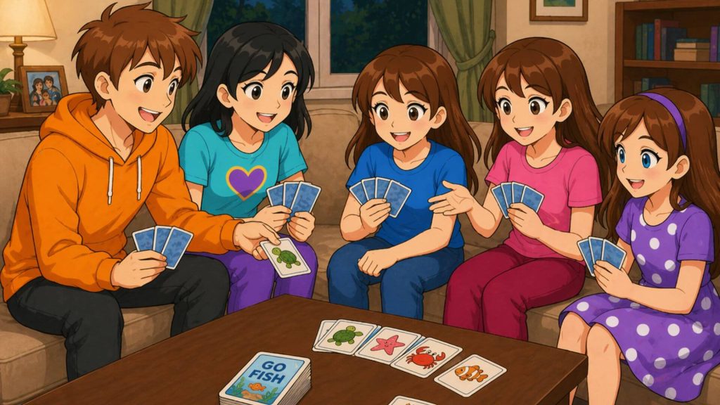 Family Game Squad Playing Cards Image